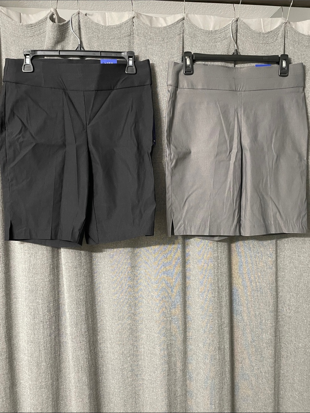 Apt. 9 Black and Gray Bermuda Slimming Shorts Duo